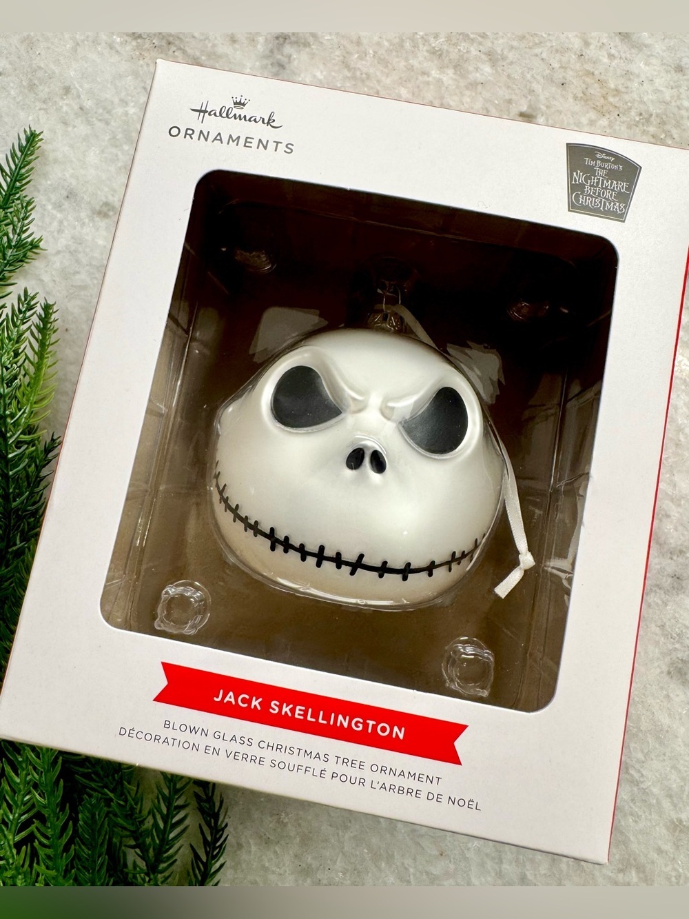 New Hallmark Disney Nightmare Before Christmas Jack Skellington Ornament - 3.25”